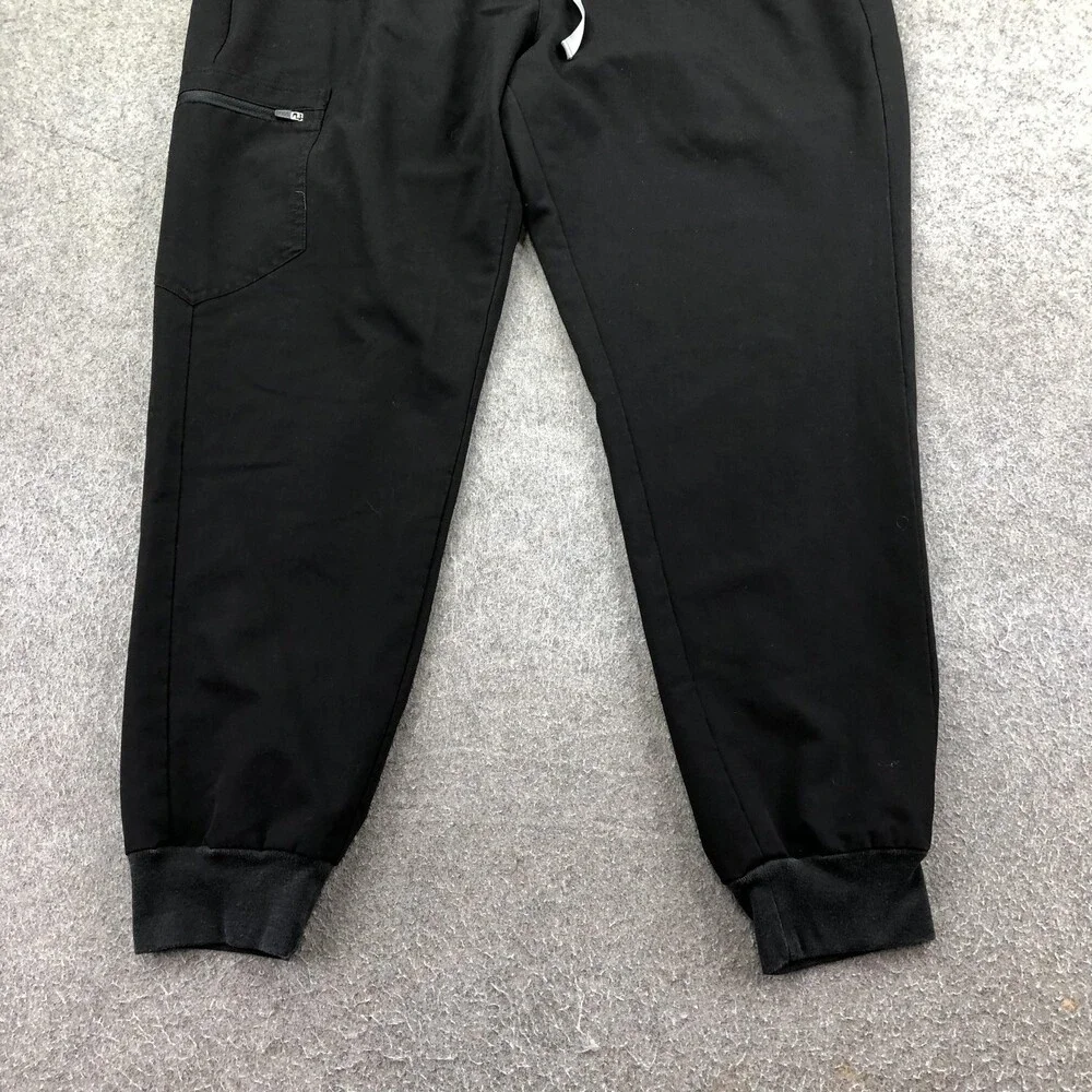 FIGS Technical Collection Jogger Pants Mens XL Black Scrub Elastic Waist Pockets